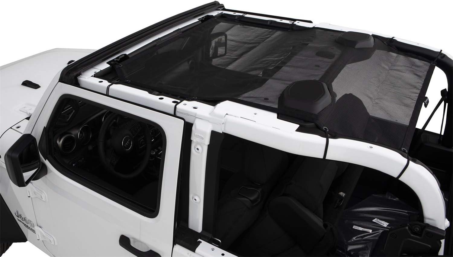 imageRAMPAGE PRODUCTS California Brief Soft Top for Jeep Wrangler JL  Black Mesh  91817  Fits 20182025 Jeep Wrangler JL 2Door