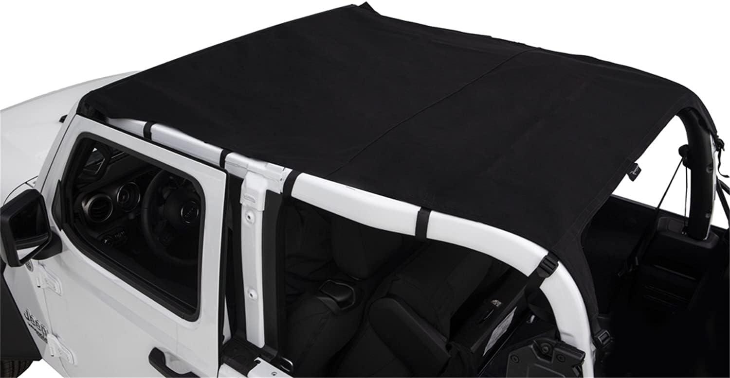 imageRAMPAGE PRODUCTS California Brief Soft Top for Jeep Wrangler JL  Extended OE Style Sail Cloth Black  91435  Fits 20182025 Jeep Wrangler JL 2Door