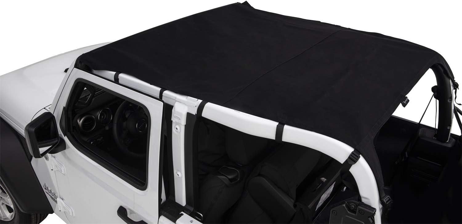imageRAMPAGE PRODUCTS California Brief Soft Top for Jeep Wrangler JL  Extended OE Style Sail Cloth Black  91435  Fits 20182025 Jeep Wrangler JL 2Door