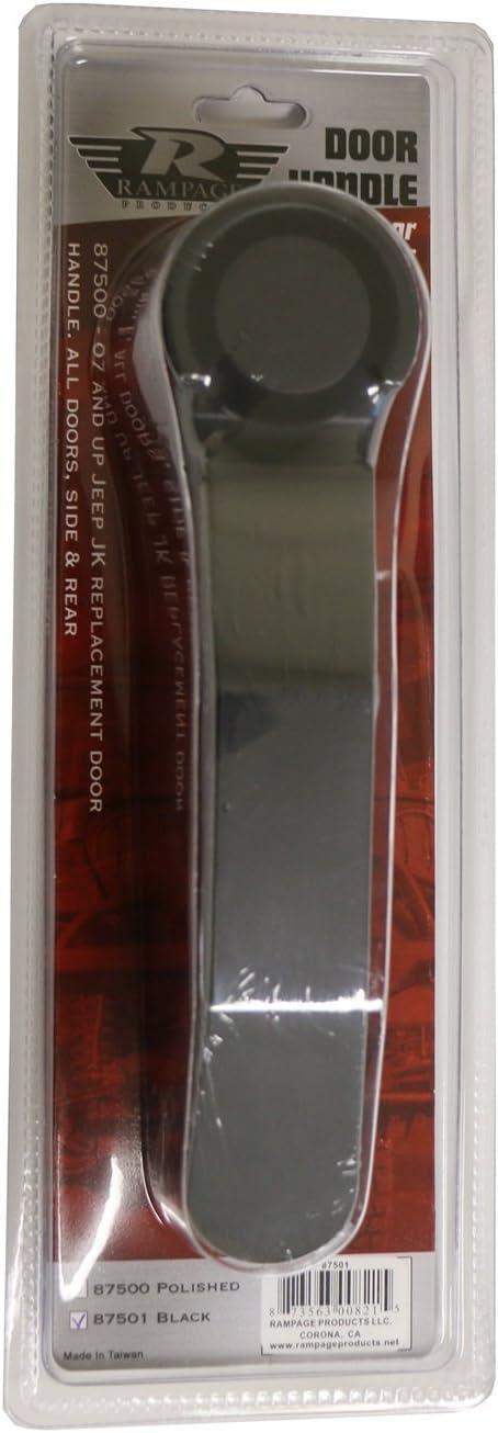 imageRAMPAGE PRODUCTS Door Handle for Jeep Wrangler JK  Black Stainless Steel  87501  Fits 20072018 Jeep Wrangler JKJKU