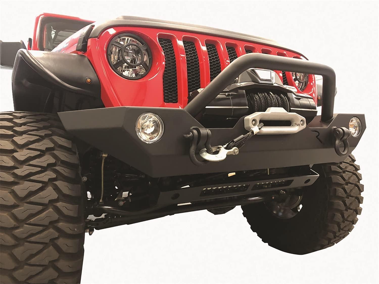 imageRAMPAGE PRODUCTS Front Rock Rage Bumper for Jeep Wrangler JK  Winch Plate Steel Textured Black  99306  Fits 20182025 Jeep Wrangler JLJLU  20072018 Wrangler JKJKU  20202025 Gladiator JT