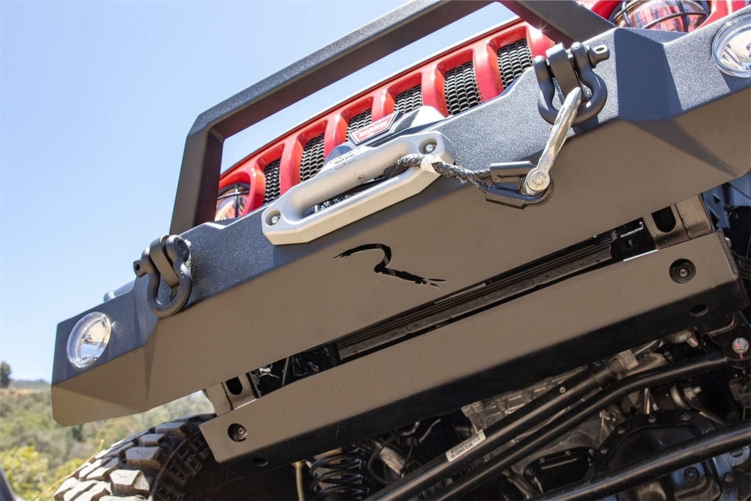 imageRAMPAGE PRODUCTS Front Skid Plate for Jeep Wrangler JL  Black Steel  7688  Fits 20182025 Jeep Wrangler JL