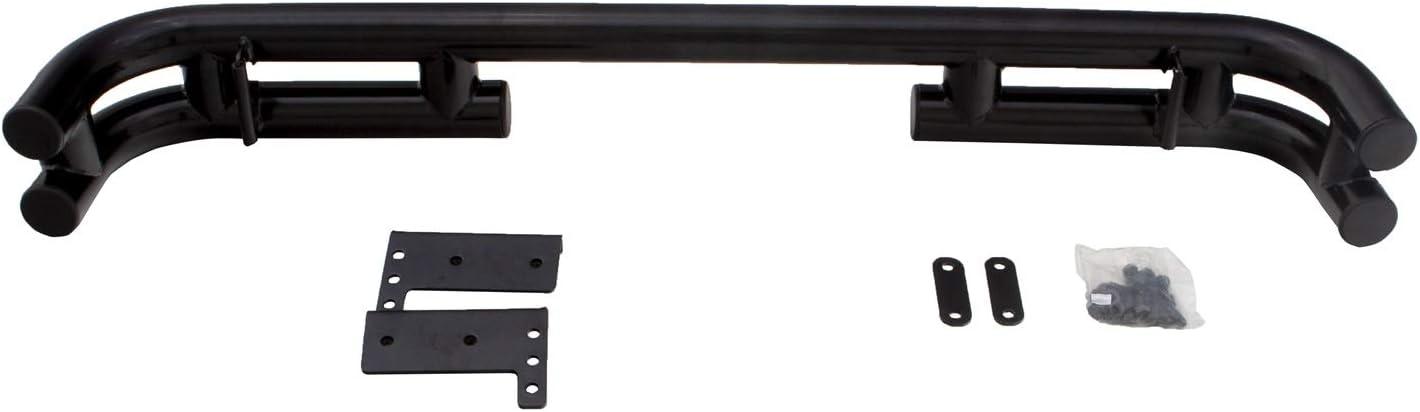 imageRAMPAGE PRODUCTS Rampage Double Tube Rear Bumper with Hitch Receiver  Steel Black  7648  Fits 1976  2006 Jeep CJ Wrangler YJ ampamp TJ