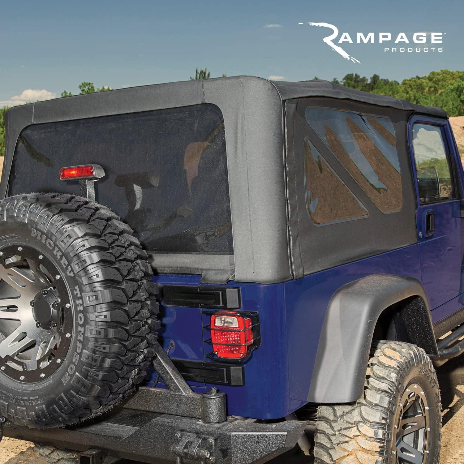 imageRAMPAGE PRODUCTS Rampage Factory Replacement Soft Top  Vinyl Black Denim with Tinted Windows  99315  Fits 1997  2006 Jeep Wrangler with Full Steel Doors