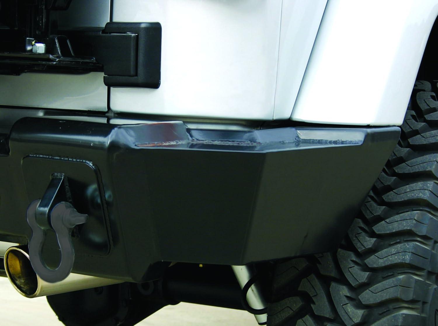 imageRAMPAGE PRODUCTS Rampage Rear Recovery Bumper with Receiver  Steel Textured Black  88605  Fits 2007  2018 Jeep Wrangler JK