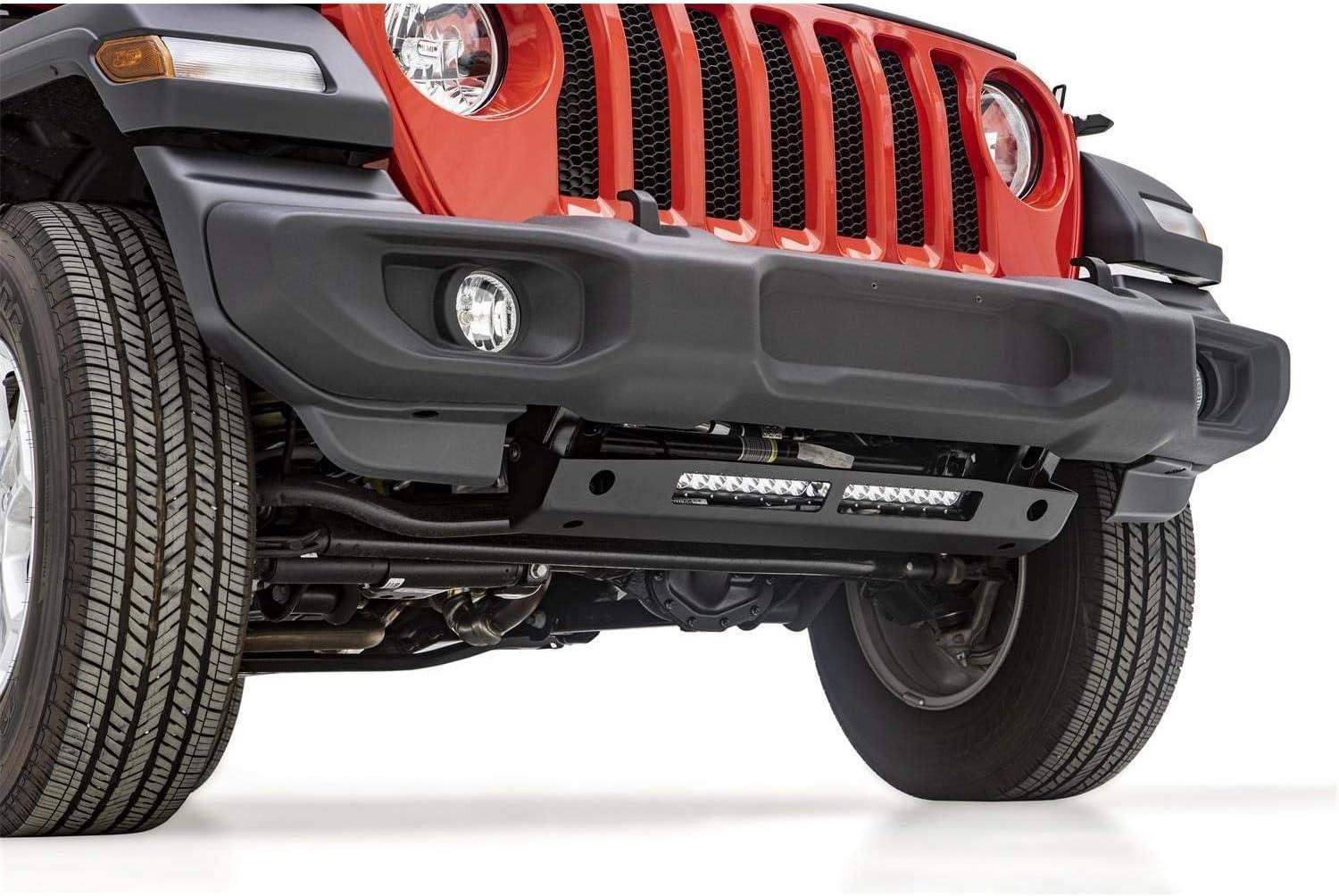 imageRAMPAGE PRODUCTS Skid Plate for Jeep Wrangler JL  Integrated Light Bar Steel Black  7689  Fits 20182025 Jeep Wrangler JL  20202025 Jeep Gladiator JT