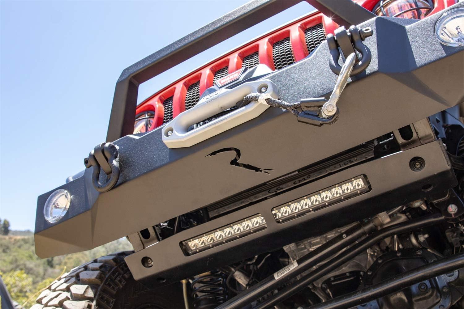 imageRAMPAGE PRODUCTS Skid Plate for Jeep Wrangler JL  Integrated Light Bar Steel Black  7689  Fits 20182025 Jeep Wrangler JL  20202025 Jeep Gladiator JT