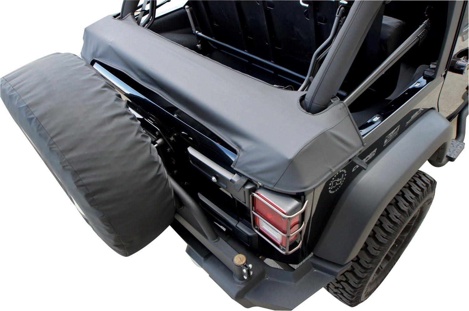 imageRAMPAGE PRODUCTS Soft Top Storage Boot for Factory and Replacement Soft Tops  Black Diamond Vinyl  960435  Fits 20072018 Jeep Wrangler JKU 4Door