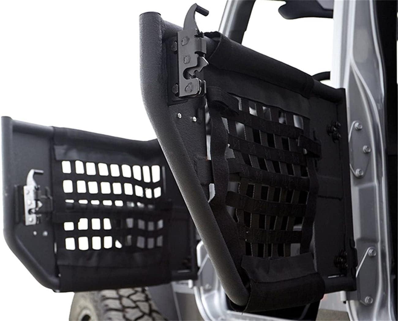 imageRAMPAGE PRODUCTS Trail Doors for Jeep Wrangler JK  4Piece Set Removable Mesh Net Steel Black  7684  Fits 20072018 Jeep Wrangler JKU 4Door2Door