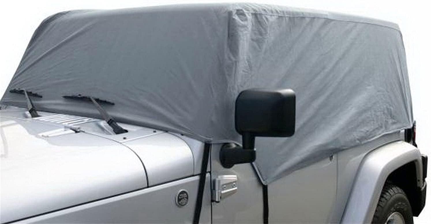 imageRampage Products Cab Cover for Jeep Wrangler JK  Fits Over Installed Top 4Layer Breathable Grey  1263  Fits 20072018 Jeep Wrangler JK 2Door