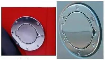 imageRampage Products Locking Fuel Door Cover for Jeep Wrangler JK  Billet Style Aluminum Polished  85001  Fits 20072018 Jeep Wrangler JKJKU