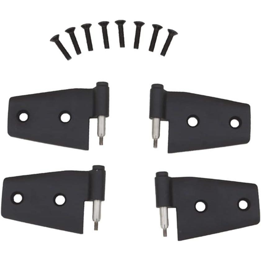 imageRAMPAGE PRODUCTS Door Hinges for Jeep Wrangler JK  4Piece Set Stainless Steel Black  87641  Fits 20072018 Jeep Wrangler JKJKU