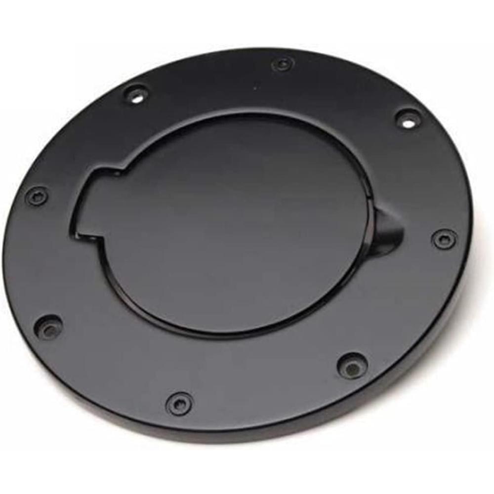 imageRAMPAGE PRODUCTS Rampage Fuel Door Cover  Billet Style Aluminum Black  75007  Fits 2007  2018 Jeep Wrangler JK