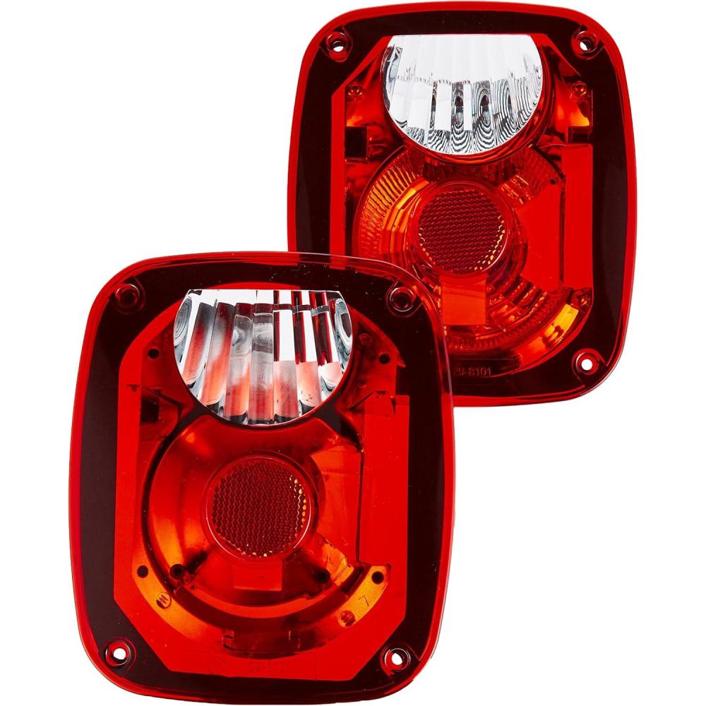 imageRAMPAGE PRODUCTS Rampage Taillight Conversion Kit wEuro Lenses  Pair Brite Color  5307  Fits 1976  2006 Jeep CJ Wrangler YJ LJ ampamp TJ