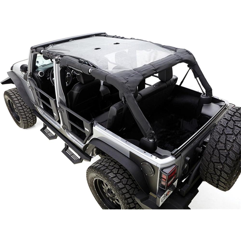 imageRAMPAGE PRODUCTS Shade Top Extended Brief for Jeep Wrangler JK  Black Mesh  90525  Fits 20072018 Jeep Wrangler JKU 4Door