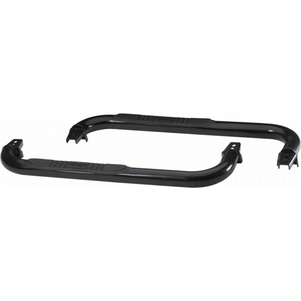 imageRAMPAGE PRODUCTS Step Bars for Jeep Wrangler TJYJ  Pair NoSlip Step Pads 3quot Round Bent Steel Black  8625  Fits 19871995 Jeep Wrangler YJ  19972006 Jeep Wrangler TJ