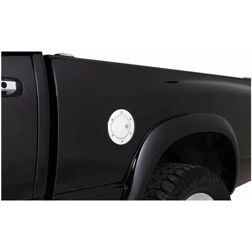imageRampage Products Locking Fuel Door Cover for Jeep Wrangler JK  Billet Style Aluminum Polished  85001  Fits 20072018 Jeep Wrangler JKJKU