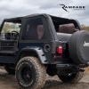 imageRAMPAGE PRODUCTS Complete Soft Top for Jeep Wrangler TJ  Tinted Windows Includes Frame ampamp Hardware Vinyl Spice Denim  68817  Fits 19972006 Jeep Wrangler TJ with Full Steel DoorsSoft Top