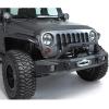 imageRAMPAGE PRODUCTS Rampage TrailGuard Front Bumper with Builtin Winch Plate  Steel Black  99510  Fits 20072018 Jeep Wrangler JK