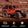 imageRAMPAGE PRODUCTS Rampage TrailView Fastback Soft Top  Sail Cloth Black Diamond Color  139835  Fits 2007  2018 Jeep Wrangler JKU 4DoorSoft Top