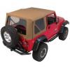 imageRampage Complete Soft Top  Vinyl Khaki Diamond Color with Tinted Windows includes Frame ampamp Hardware  68836  Fits 1997  2006 Jeep Wrangler TJ with Steel Doors