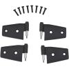 imageRAMPAGE PRODUCTS Door Hinges for Jeep Wrangler JK  4Piece Set Stainless Steel Black  87641  Fits 20072018 Jeep Wrangler JKJKU