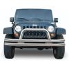 imageRAMPAGE PRODUCTS Rampage Double Tube Front Bumper with Hoop  Stainless Steel  8420  Fits 1976  2006 Jeep CJ Wrangler YJ ampamp TJ
