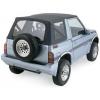 imageRampage Factory Replacement Soft Top  Vinyl Black Denim with Clear Windows  98715  Fits 1989  1994 Suzuki SidekickGeo TrackerBlack Denim w Tinted Windows