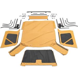 imageRAMPAGE PRODUCTS Complete Soft Top for Jeep Wrangler TJ  Tinted Windows Includes Frame ampamp Hardware Vinyl Spice Denim  68817  Fits 19972006 Jeep Wrangler TJ with Full Steel DoorsSoft Top