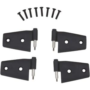 imageRAMPAGE PRODUCTS Door Hinges for Jeep Wrangler JK  4Piece Set Stainless Steel Black  87641  Fits 20072018 Jeep Wrangler JKJKU