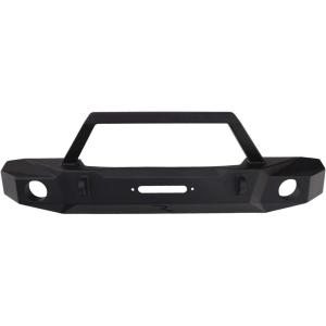 imageRAMPAGE PRODUCTS Rampage TrailGuard Front Bumper with Builtin Winch Plate  Steel Black  99510  Fits 20072018 Jeep Wrangler JK
