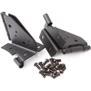 imageRAMPAGE PRODUCTS Rampage Windshield Hinges  Pair Black  7603  Fits 1976  1995 Jeep CJ ampamp Wrangler