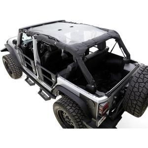 imageRAMPAGE PRODUCTS Shade Top Extended Brief for Jeep Wrangler JK  Black Mesh  90525  Fits 20072018 Jeep Wrangler JKU 4Door