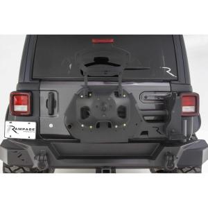 imageRAMPAGE PRODUCTS TrailGuard Rear Tire Carrier for Jeep Wrangler JL  Black Steel  9950917  Fits 20182025 Jeep Wrangler JL