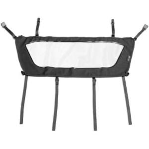 imageRAMPAGE PRODUCTS Windbreaker for Jeep Wrangler JL  Clear Windows Sail Cloth Black Diamond  990037  Fits 20182025 Jeep Wrangler JLU RubiconSaharaSport SSport