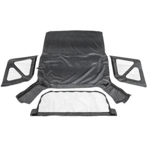 imageRampage Factory Replacement Soft Top  Vinyl Black Denim with Clear Windows  98715  Fits 1989  1994 Suzuki SidekickGeo TrackerBlack Denim