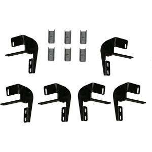 imageRampage Products Bracket Kit for Patriot and Xtremline Side Bars for Jeep Wrangler JK  Pair Reinforced Steel Black Powdercoat  14301  Fits 20072018 Jeep Wrangler JKU 4Door