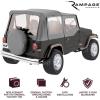 imageRAMPAGE PRODUCTS Complete Soft Top for Jeep Wrangler YJ  Clear Windows Includes Frame and Hardware Vinyl Spice Denim  68117  Fits 19751986 Jeep CJ7  19881995 Wrangler YJ with Soft Upper DoorsSpice Denim