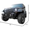 imageRAMPAGE PRODUCTS Front Mass Articulation Stubby Bumper for Jeep Wrangler JKJL  Stinger Steel Black  88509  Fits 20182025 Wrangler JLJLU  20072018 Wrangler JKJKU  20202025 Gladiator JT