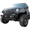 imageRAMPAGE PRODUCTS Front Mass Articulation Stubby Bumper for Jeep Wrangler JKJL  Stinger Steel Black  88509  Fits 20182025 Wrangler JLJLU  20072018 Wrangler JKJKU  20202025 Gladiator JT