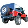 imageRampage Rear Recovery Bumper with Swing Away Tire Mount  Steel SemiGloss Black  76610  Fits 1987  2006 Jeep Wrangler YJ amp TJ