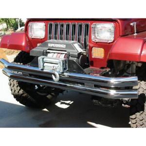 imageRAMPAGE PRODUCTS Rampage FrontRear Tube Bumper  Stainless Steel  8449  Fits 1976  2006 Jeep CJ Wrangler YJ amp TJ