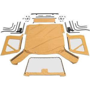 imageRAMPAGE PRODUCTS Complete Soft Top for Jeep Wrangler TJ  Clear Windows Includes Frame and Hardware Vinyl Spice Denim  68717  Fits 19972006 Jeep Wrangler TJ with Full Steel DoorsSoft Top