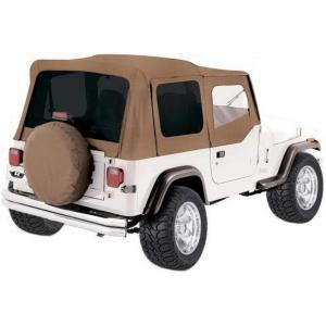 imageRAMPAGE PRODUCTS Rampage Factory Replacement Soft Top with Door Skins  Vinyl Black Denim with Tinted Windows  99415  Fits 1988  1995 Jeep Wrangler YJSpice