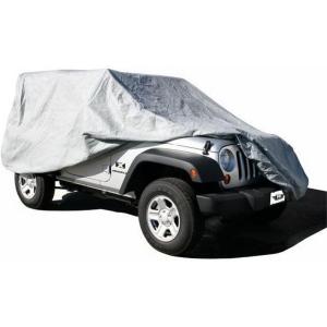 imageRAMPAGE PRODUCTS Full Car Cover for Jeep Wrangler JKJL  With Lock Cable amp Storage Bag 4Layer Breathable Grey  1203  Fits 20072018 Jeep Wrangler JK  20182025 Jeep Wrangler JL
