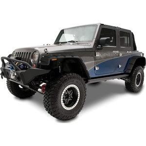 image:imageRampage Fender Flares  4Piece Set Rivet Style Black Textured Finish Black Bolts  58260640  Fits 2007  2018 Jeep Wrangler JK